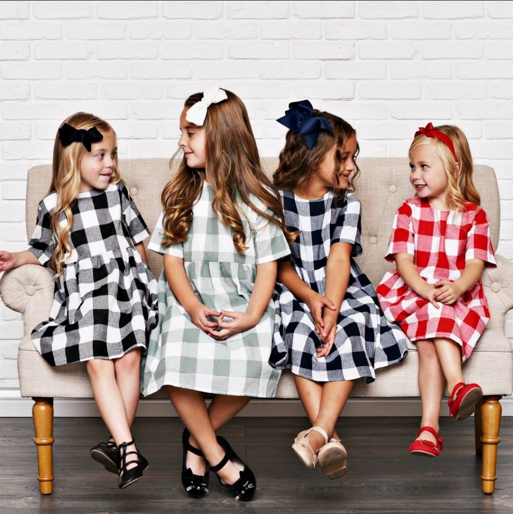 Girls Check Dress